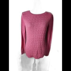 (Gb17) Talbots Cable Knit Sweater, M
